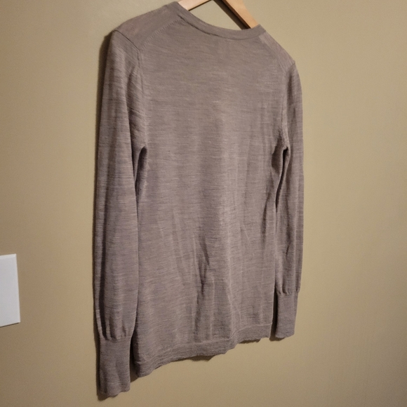 Ann Taylor Loft Women's Wool Blend Brown Cardigan With Jewel Accents Size S. Goo - Picture 6 of 7